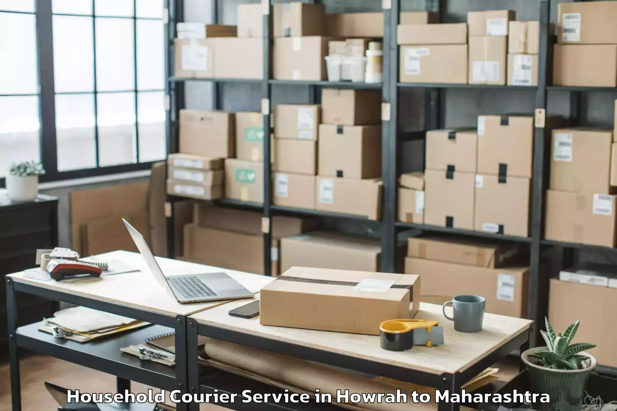 Quality Howrah to Naigaon Khairgaon Household Courier